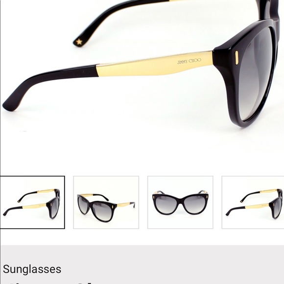 Jimmy Choo Sunglasses **Ally** Black and Gold - Picture 2 of 8